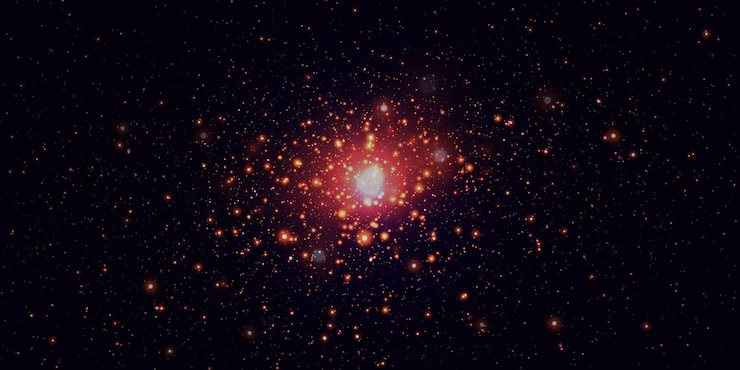 Vetor fundo espacial com estrelas no universo