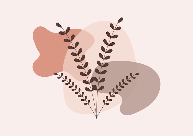 fundo estético floral desenhado à mão