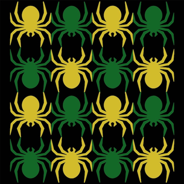 Fundo feliz do Dia das Bruxas Pesadelo monstro grande aranha Design para pôsteres de papel de parede conceito papel de embrulho ou cartões Estilo de desenho animado Doodles Ilustração vetorial