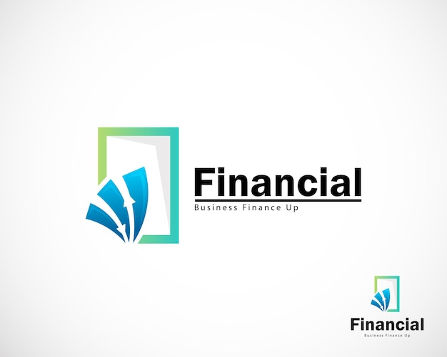 Fundo finanças e contabilidade logo design conceito de ícone negócios investir