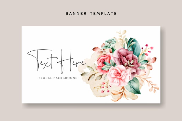 fundo floral aquarela desenhado à mão