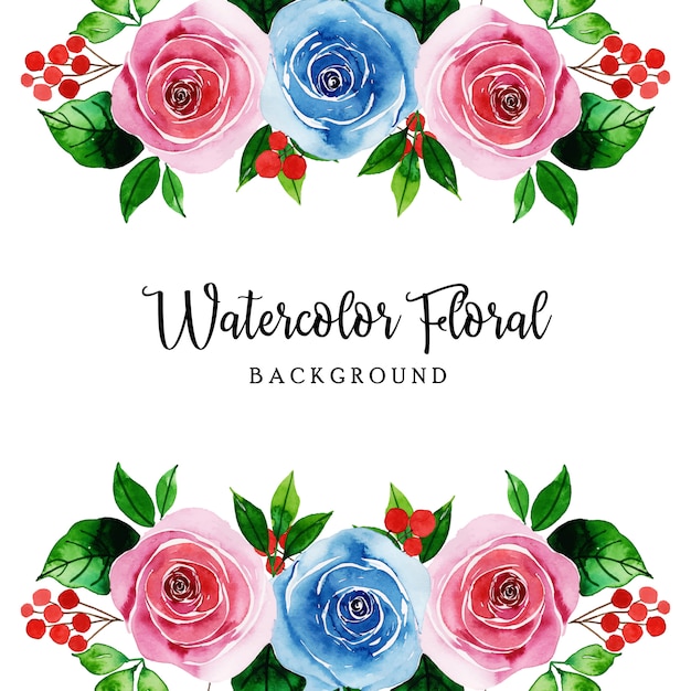 Fundo floral aquarela