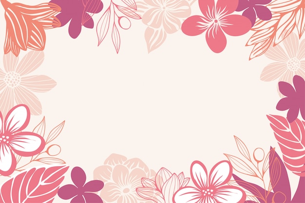 Fundo floral com cor pastel