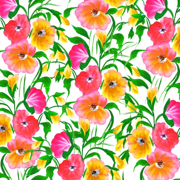 Fundo floral de aquarela