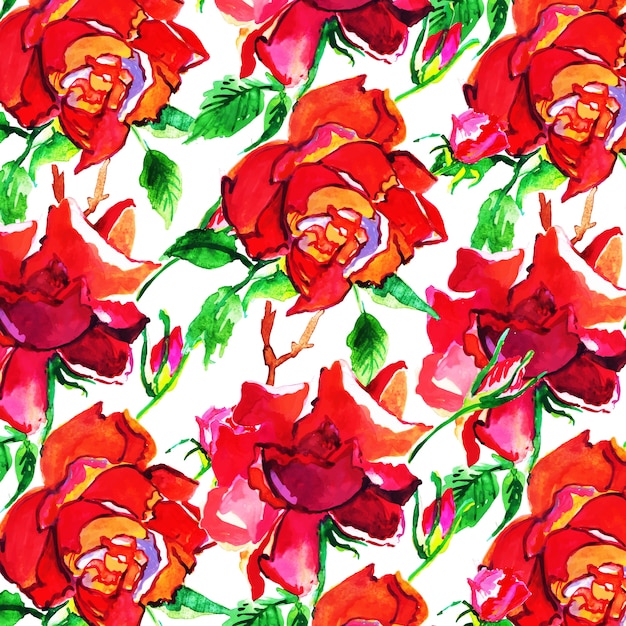 Fundo floral de aquarela