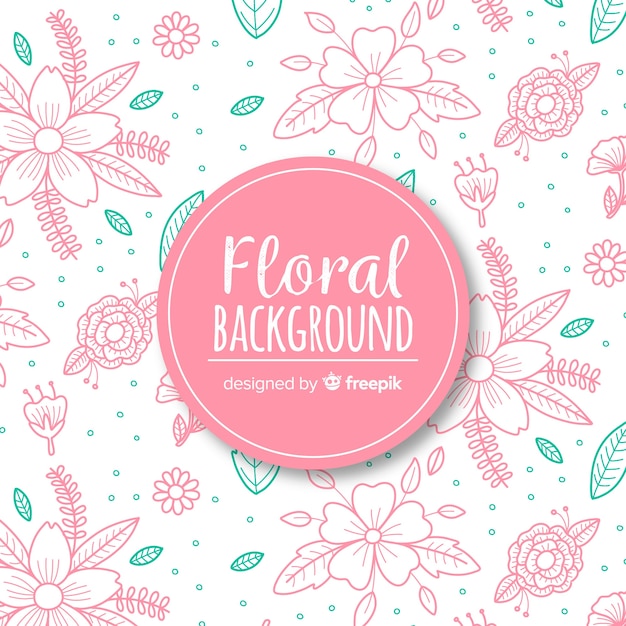 Fundo floral de madrugada de mão