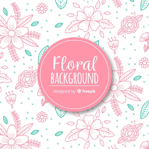 Fundo floral de madrugada de mão