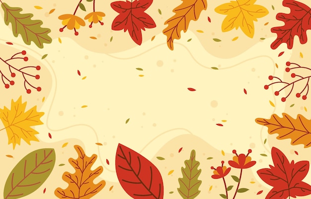 Fundo floral de outono