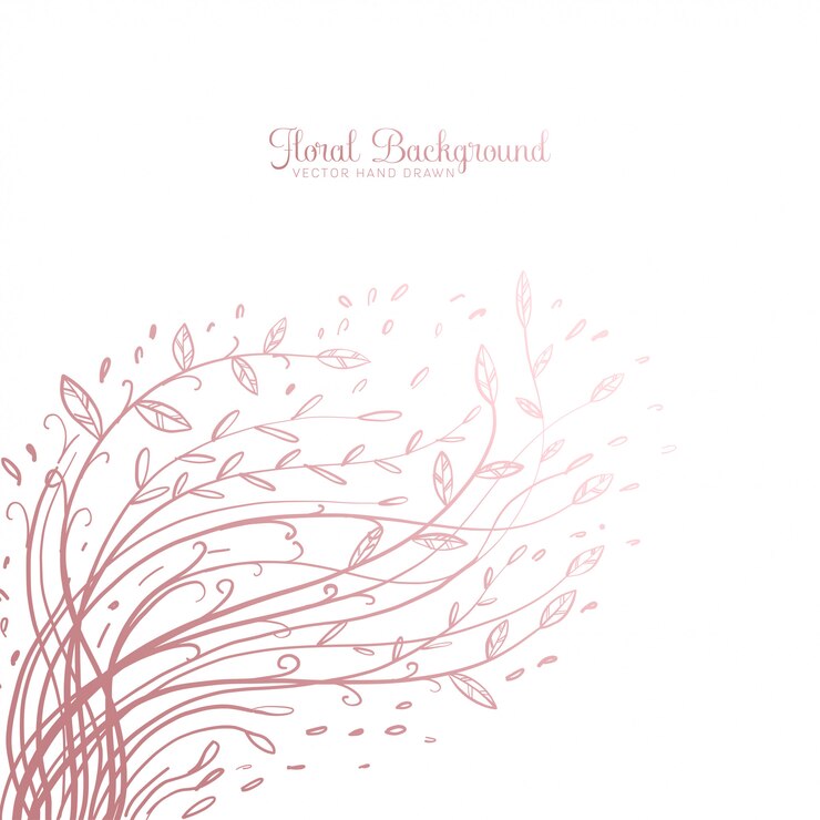 Fundo floral decorativo de mão desenhada