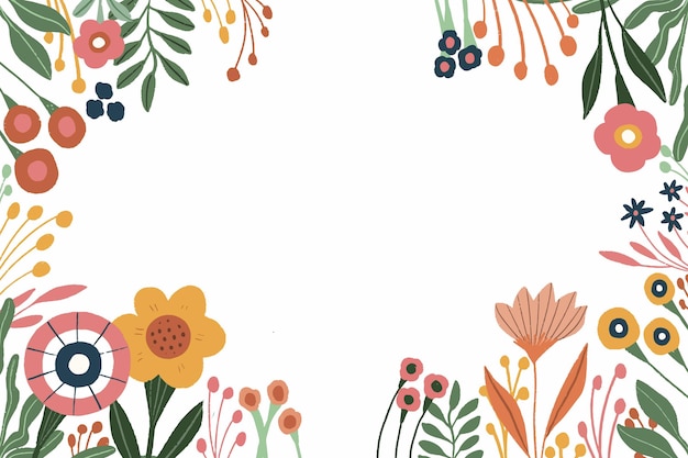 Fundo floral desenhado à mão