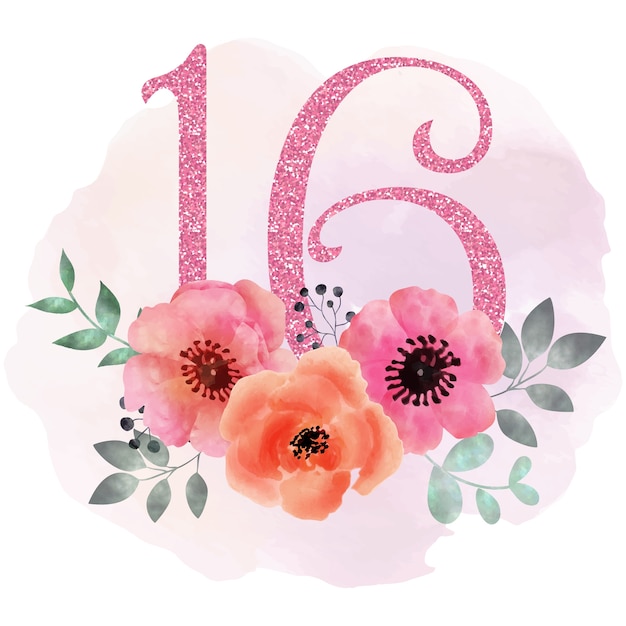 Vetor fundo floral doce 16