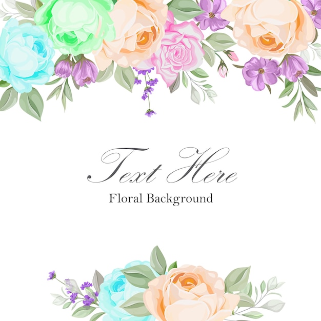 Fundo floral elegante com lindos enfeites de flores