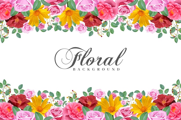 Vetor fundo floral elegante e bonito