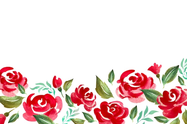 Vetor fundo floral em aquarela