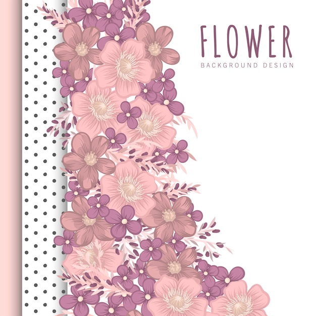 Vetor fundo floral fronteira