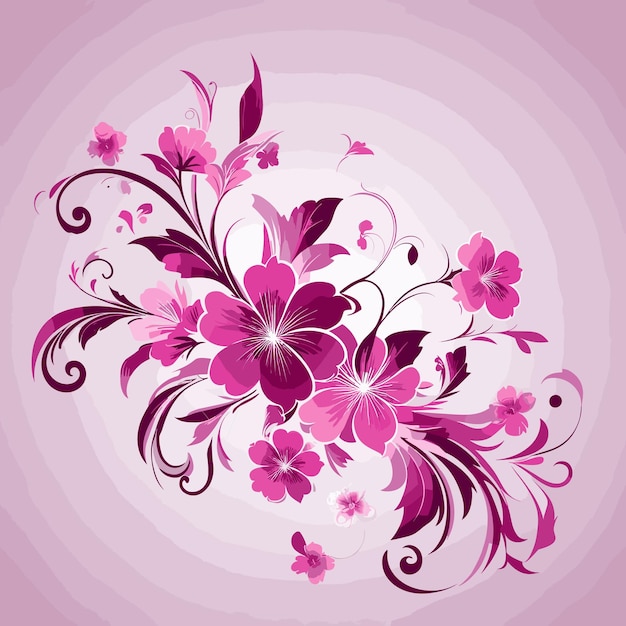 Fundo floral magenta vetorial livre