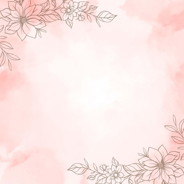 Fundo floral pastel desenhado à mão