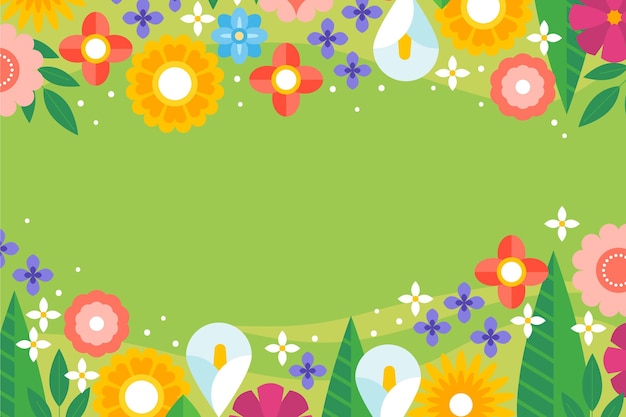 Fundo floral plano