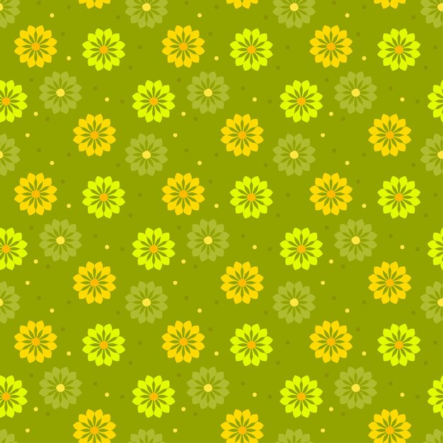 Fundo floral sem costura com flores de várias pétalas