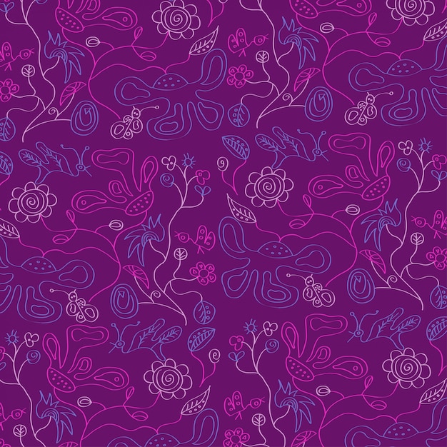 fundo floral sem costura