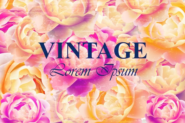 Fundo floral vintage