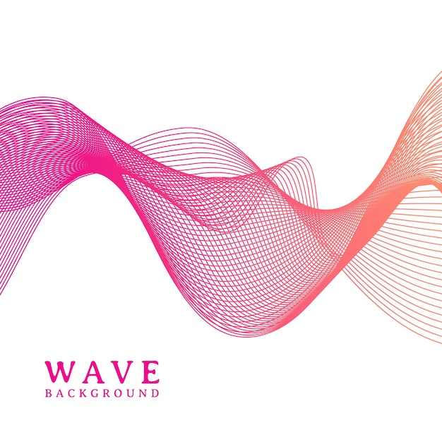 Fundo fluindo linha ondulada colorida abstrata, fundo de linha de onda isolado no fundo branco