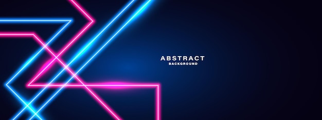 Fundo futurista abstrato com linhas brilhantes