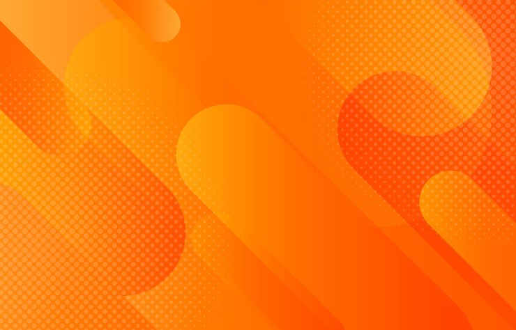 Vetor fundo futurista com cor de cor laranja gradiente