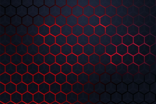 Fundo futurista hexagonal abstrato