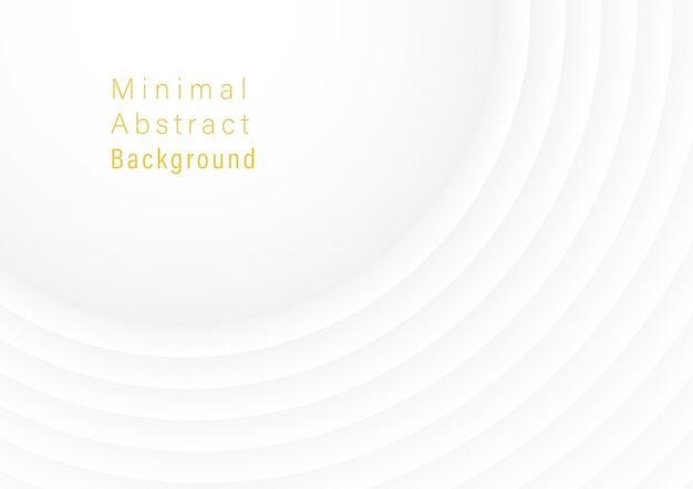 Fundo geométrico abstrato cinza e branco gradiente multicamada modelo de ilustração de fundo de vetor de forma de círculo para pano de fundo de cartaz de banner de site