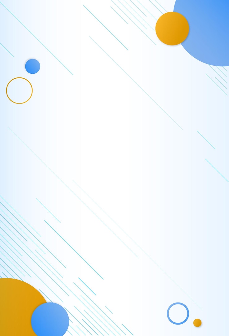 Vetor fundo geométrico abstrato moderno com elementos circulares azuis e amarelos