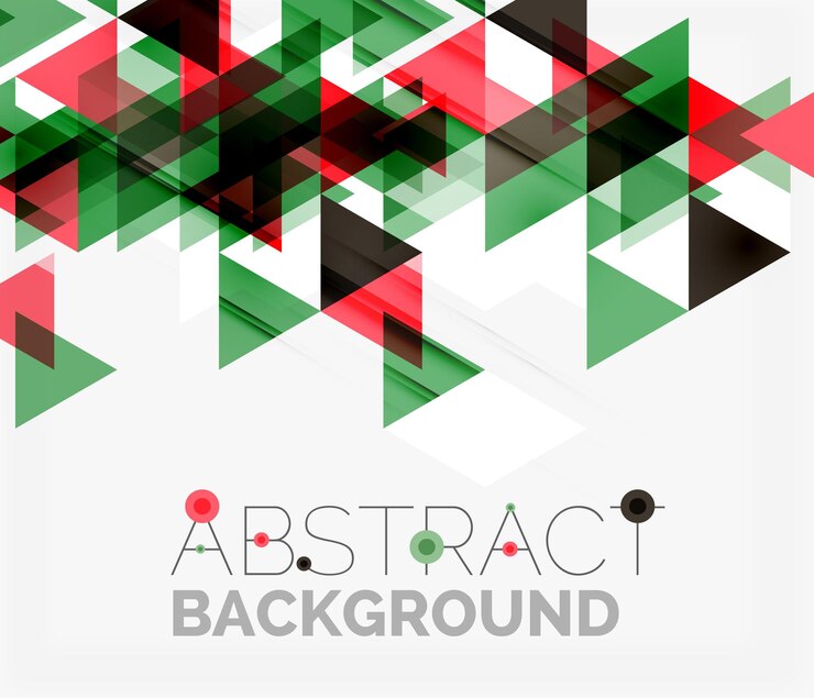 Vetor fundo geométrico abstrato triângulos sobrepostos modernos