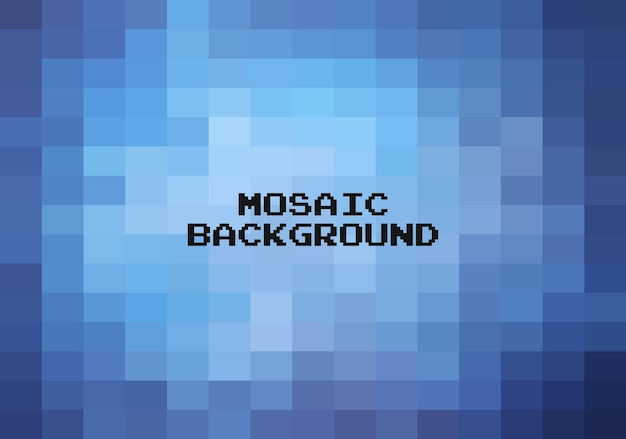 Fundo geométrico azul abstrato modelos de design criativo pixel art grade mosaico 8 bits vector background