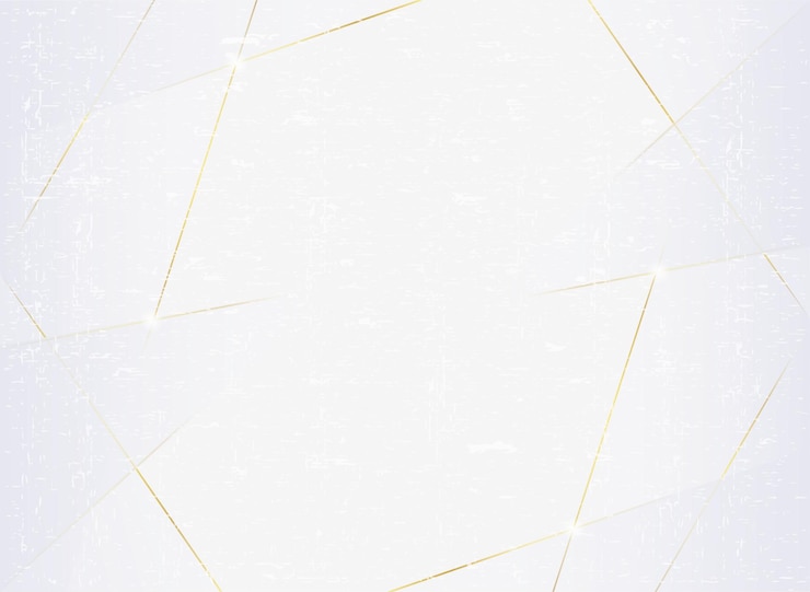 Vetor fundo geométrico branco e prateado com linhas douradas e brilhos