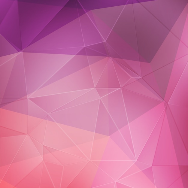 Fundo geométrico de cristal rosa