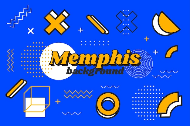 Vetor fundo geométrico de memphis