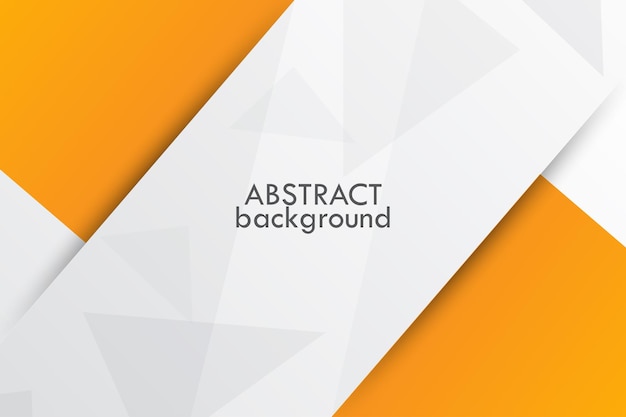 Fundo geométrico gradiente laranja abstrato de vetor