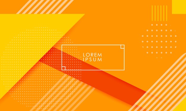 Fundo geométrico laranja e amarelo