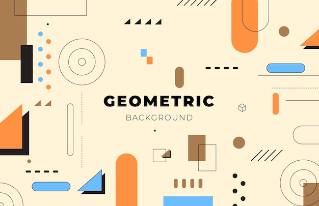 Vetor fundo geométrico plano com forma