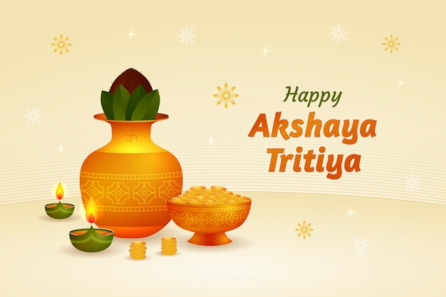 Fundo gradiente akshaya tritiya