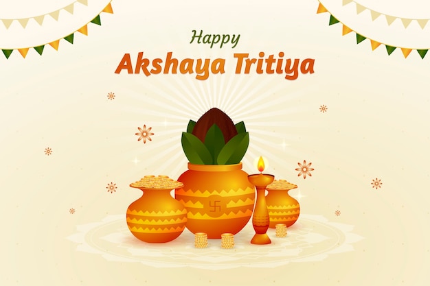 Fundo gradiente akshaya tritiya