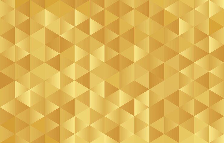Vetor fundo gradiente de formas lowpoly douradas