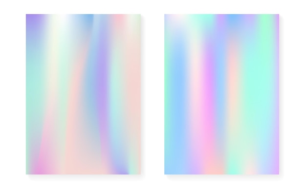 Fundo gradiente de holograma com cobertura holográfica