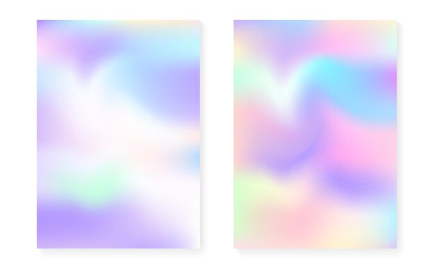 Fundo gradiente de holograma com cobertura holográfica
