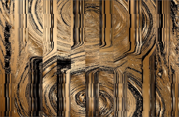 Vetor fundo gradiente de metal dourado preto abstrato de luxo