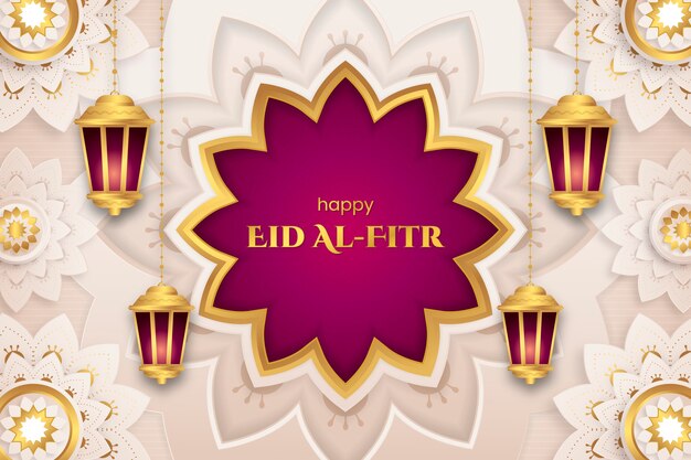 Fundo gradiente eid al-fitr