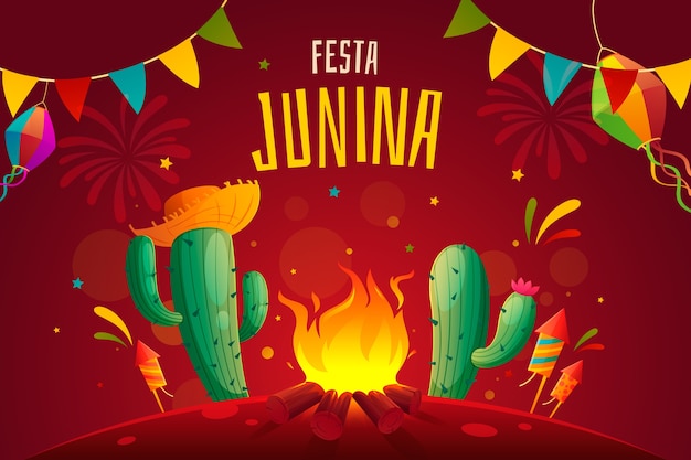 Fundo gradiente festas juninas