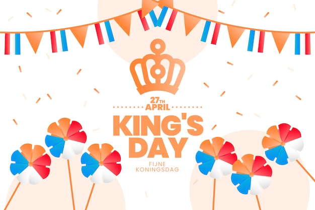 Vetor fundo gradiente koningsdag