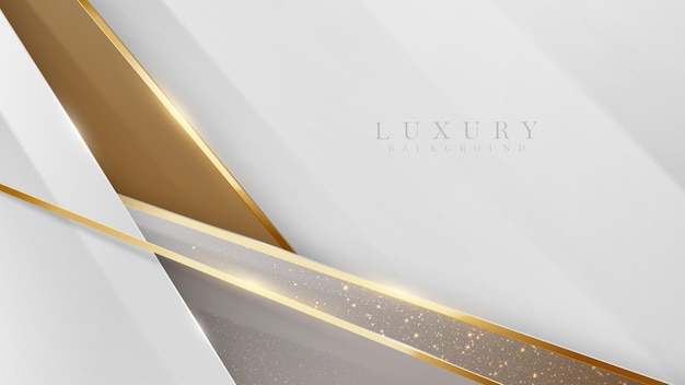 Fundo gradiente luxuoso e linha diagonal dourada com elementos de efeitos de luz glitter.