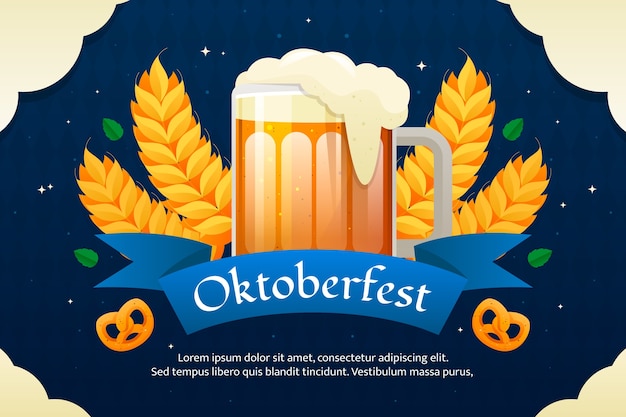 Fundo gradiente para o festival oktoberfest